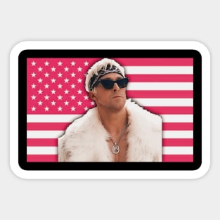 I am Kenough - american pink flag Sticker